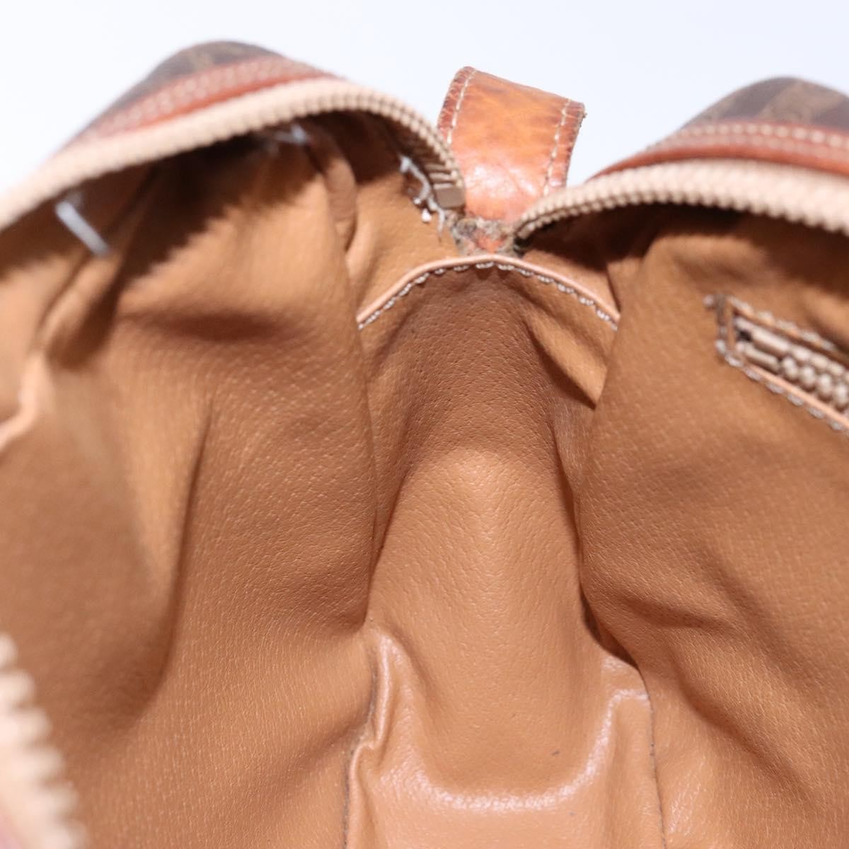 Celine Macadam Shoulder Bag PVC Leather, BROWN, CANVAS, Shoulder bag