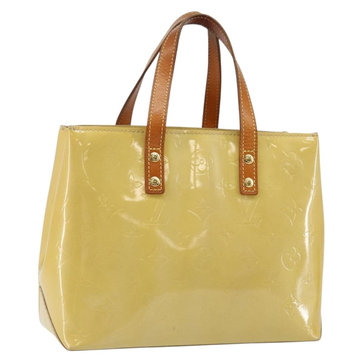 Louis Vuitton Reade Handbag Monogram Vernis, BEIGE, PATENT_LEATHER, Handbag