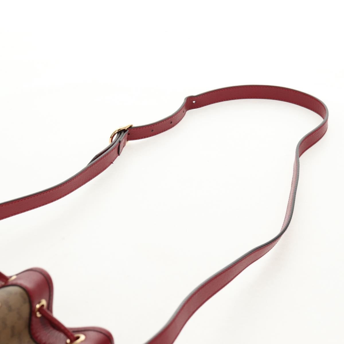 Gucci Doraemon Bucket Bag Printed Mini GG Coated Canvas, BEIGE, PVC, Shoulder bag