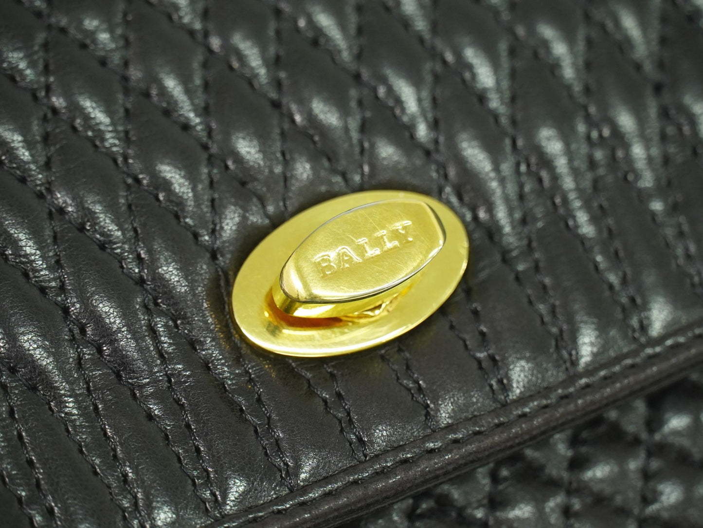 Bally Vintage Handbag Leather, BLACK, LEATHER, Handbag