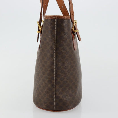 Celine Vintage Macadam Tote bag Canvas and Leather, Brown, Canvas, Tote Bag