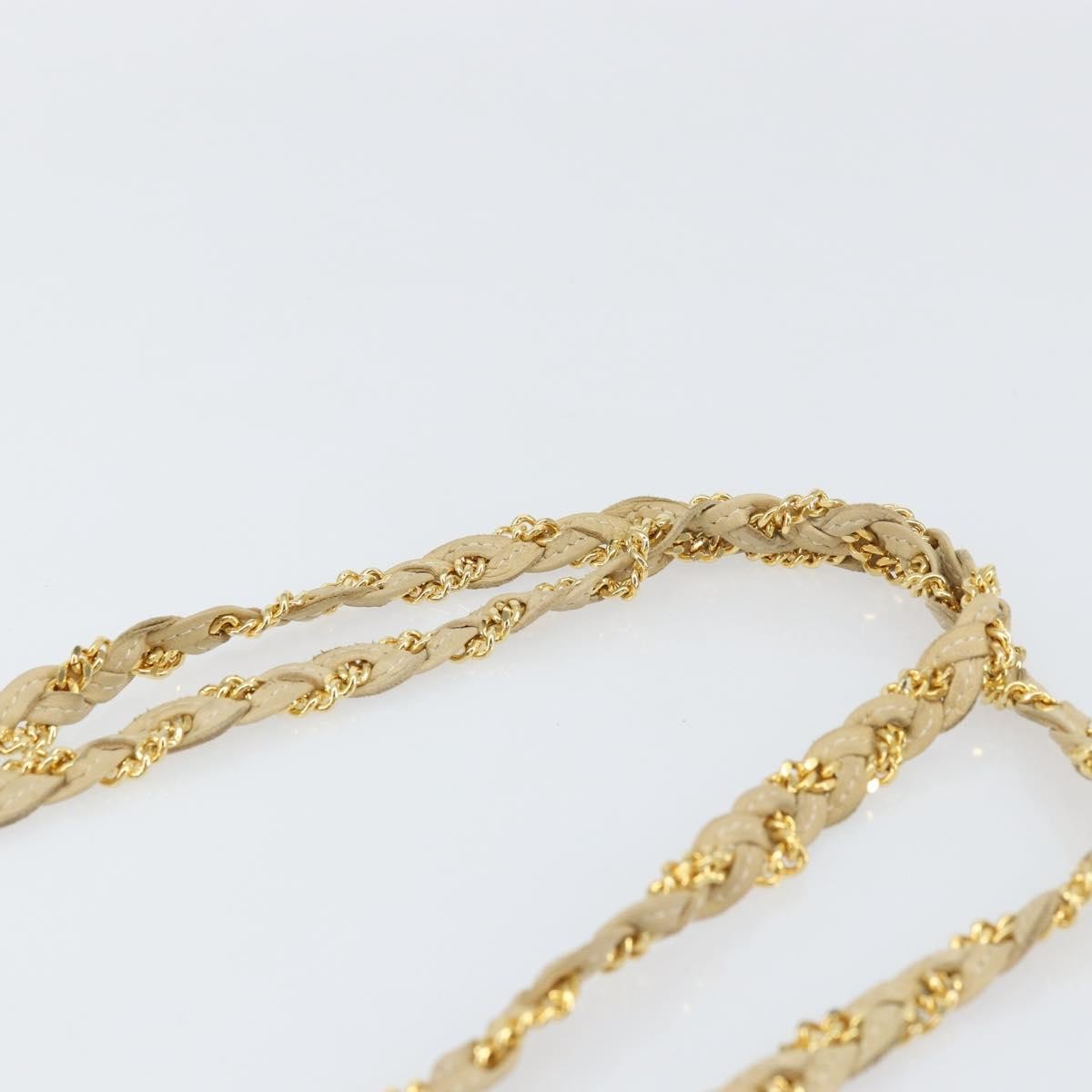 Bally Vintage Chain Shoulder Bag Quilted Leather, BEIGE, LEATHER, Shoulder bag