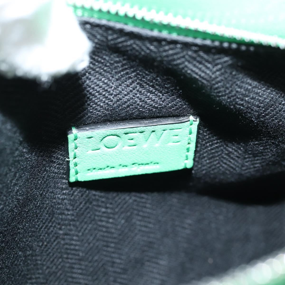 Loewe Puzzle Bumbag Leather, GREEN, LEATHER, Crossbody bag