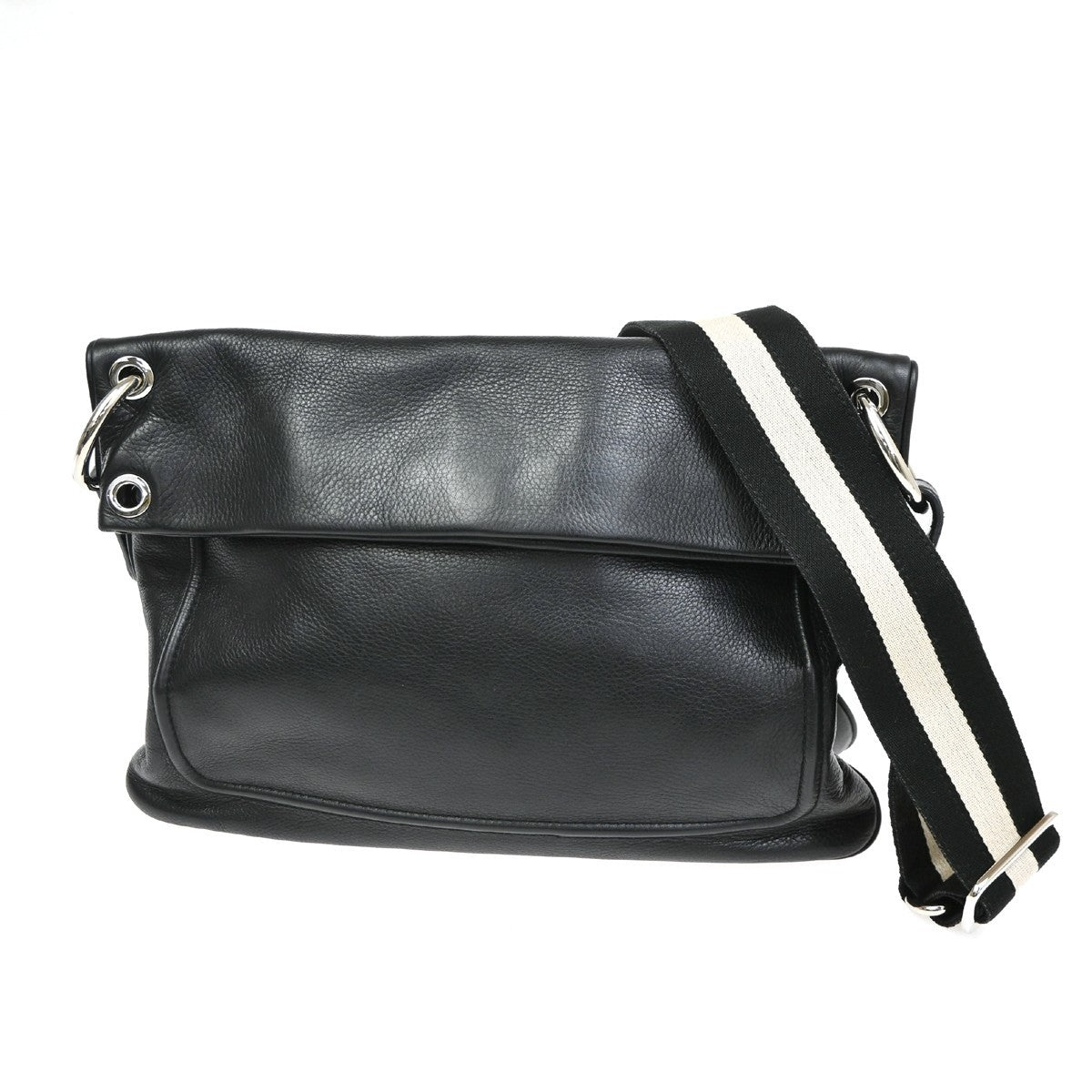 Bally Vintage Shoulder Bag Leather, BLACK, LEATHER, Shoulder bag