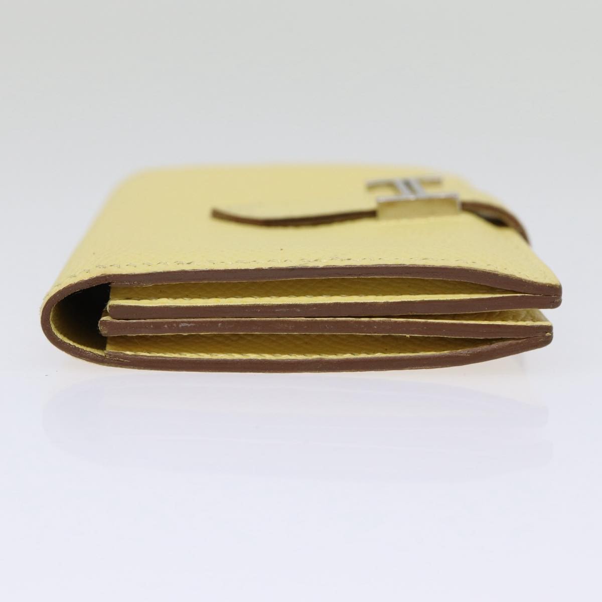 Hermes Bearn Card Case Epsom, YELLOW, LEATHER, Card Holders