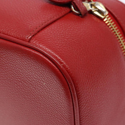 Chanel Vintage Timeless Zip Around Vanity Case Caviar, RED, CALFSKIN, Handbag