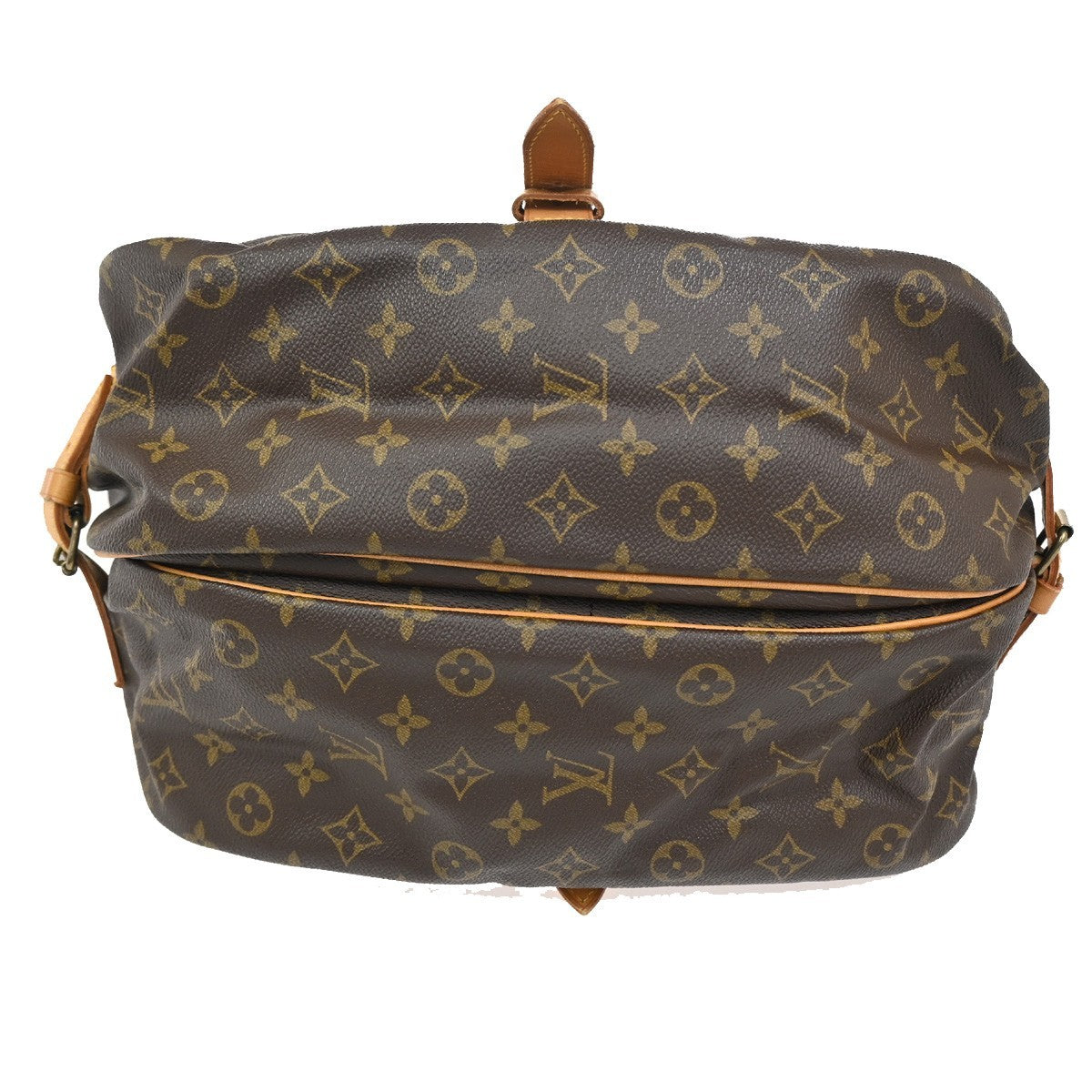 Louis Vuitton Saumur Handbag Monogram Canvas, BROWN, CANVAS, Shoulder bag