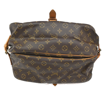 Louis Vuitton Saumur Handbag Monogram Canvas, BROWN, CANVAS, Shoulder bag