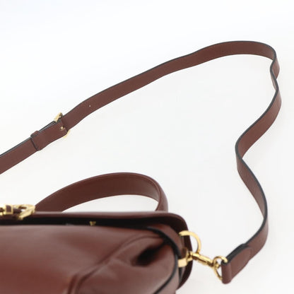 Valentino Garavani Vintage Handbag Leather, BROWN, LEATHER, Handbag