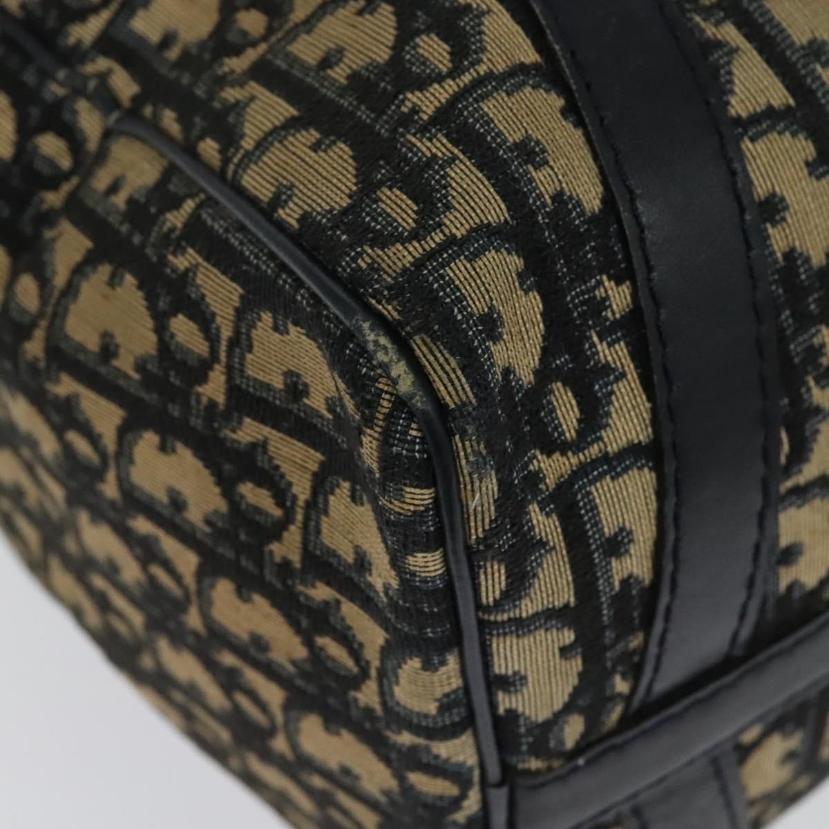 Christian Dior Vintage Trotter Boston Bag Diorissimo Canvas, NAVY, CANVAS, Handbag