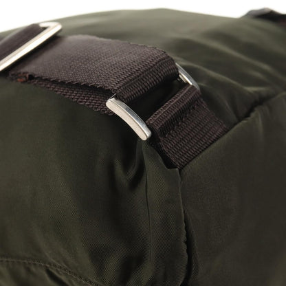 Prada Double Front Pocket Backpack Tessuto, KHAKI, NYLON, Backpack