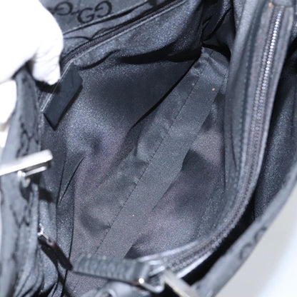 Gucci Vintage Bamboo Handle Tote GG Nylon, BLACK, NYLON, Tote bag