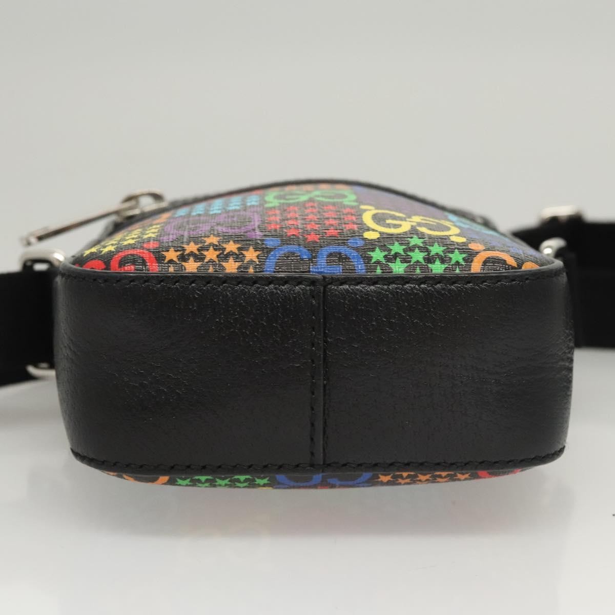 Gucci Front Zip Messenger Bag Psychedelic Print GG Coated Canvas, MULTICOLOUR, CANVAS, Shoulder bag