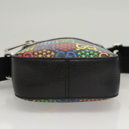 Gucci Front Zip Messenger Bag Psychedelic Print GG Coated Canvas, MULTICOLOUR, CANVAS, Shoulder bag