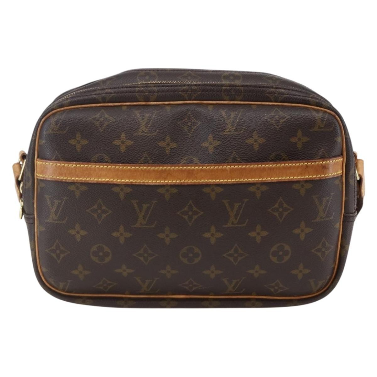Louis Vuitton Reporter Bag Monogram Canvas, BROWN, CANVAS, Crossbody bag