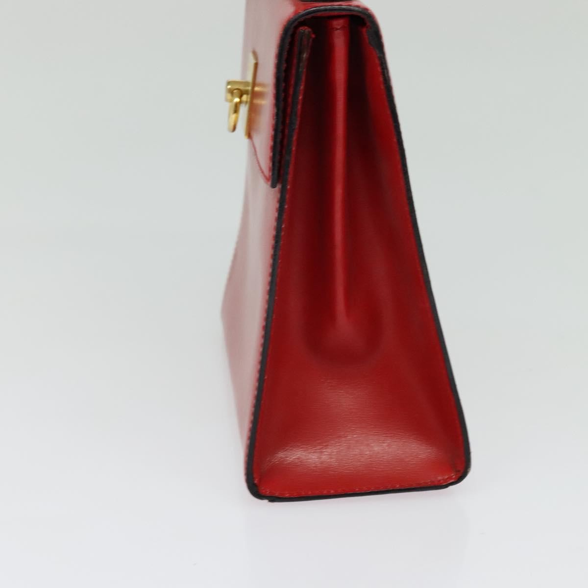 Celine Vintage Logo Top Handle Bag Leather, RED, LEATHER, Handbag