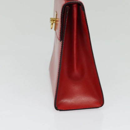 Celine Vintage Logo Top Handle Bag Leather, RED, LEATHER, Handbag