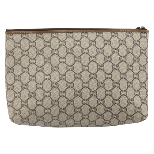 Gucci GG Plus Supreme Pouch Canvas, BEIGE, CANVAS, Clutche & pouche