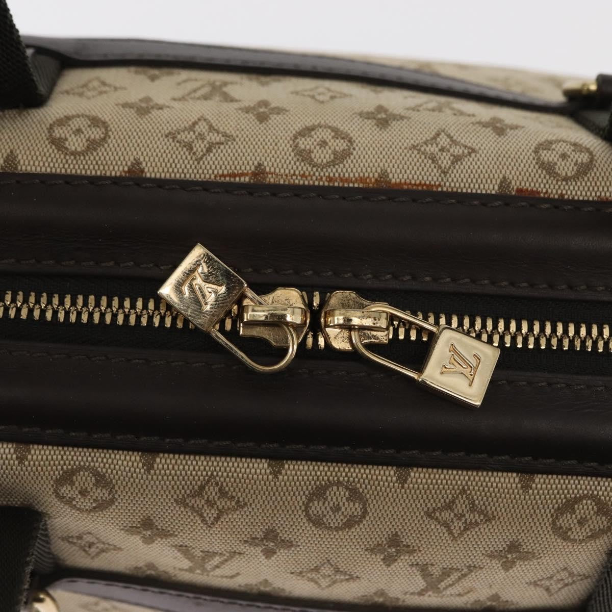 Louis Vuitton Josephine Handbag Mini Lin, KHAKI, CANVAS, Handbag