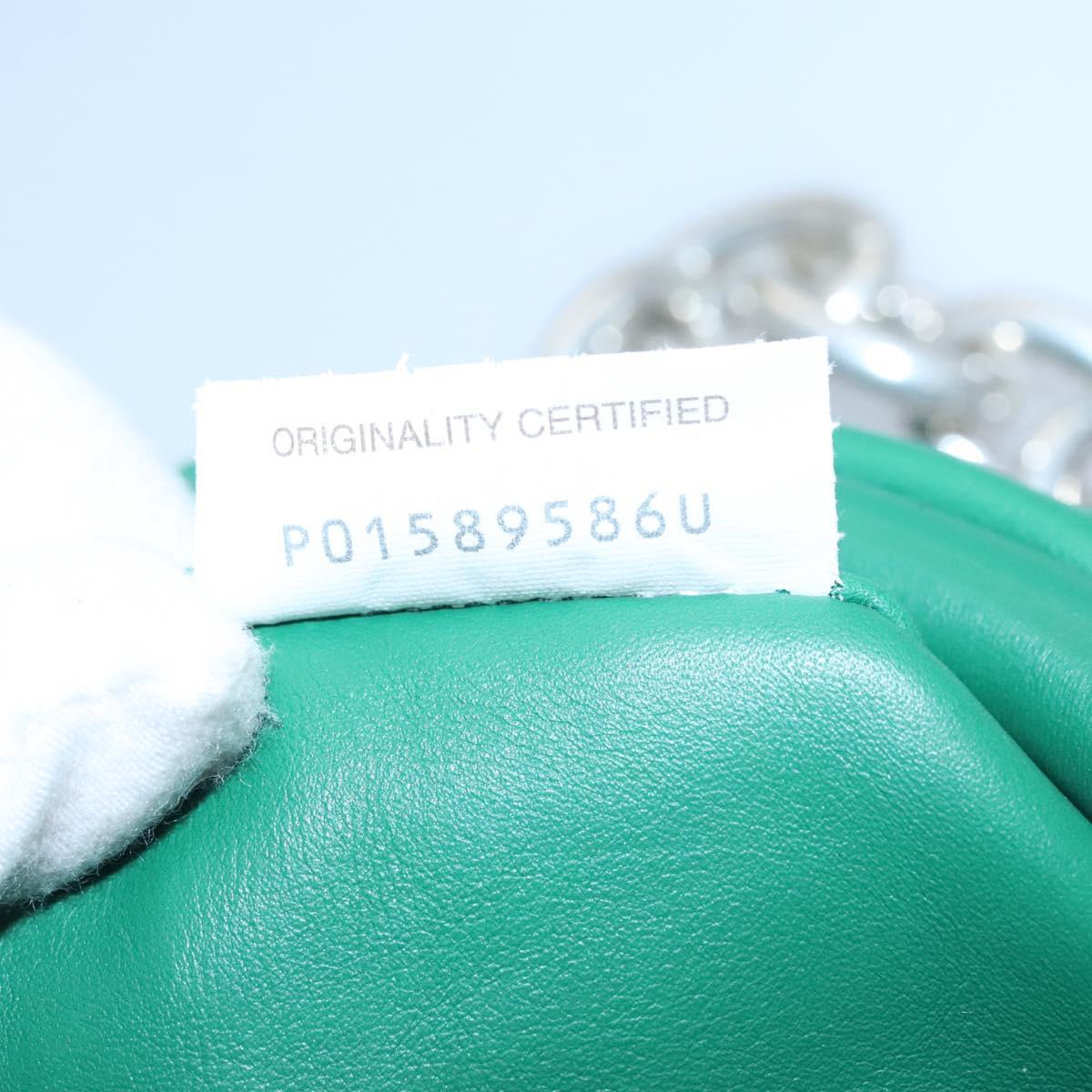 Bottega Veneta The Chain Pouch Leather, GREEN, LEATHER, Clutche & pouche