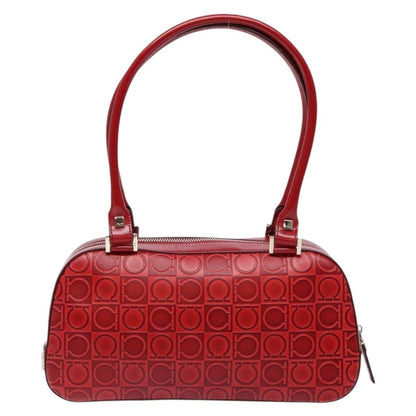 Salvatore Ferragamo Gancini Shoulder Bag Leather, RED, LEATHER, Shoulder bag