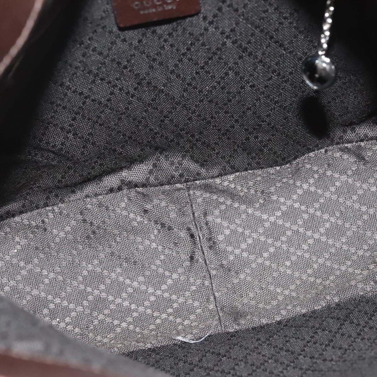 Gucci Vintage Bamboo Handle Tote Nylon, BROWN, NYLON, Tote bag