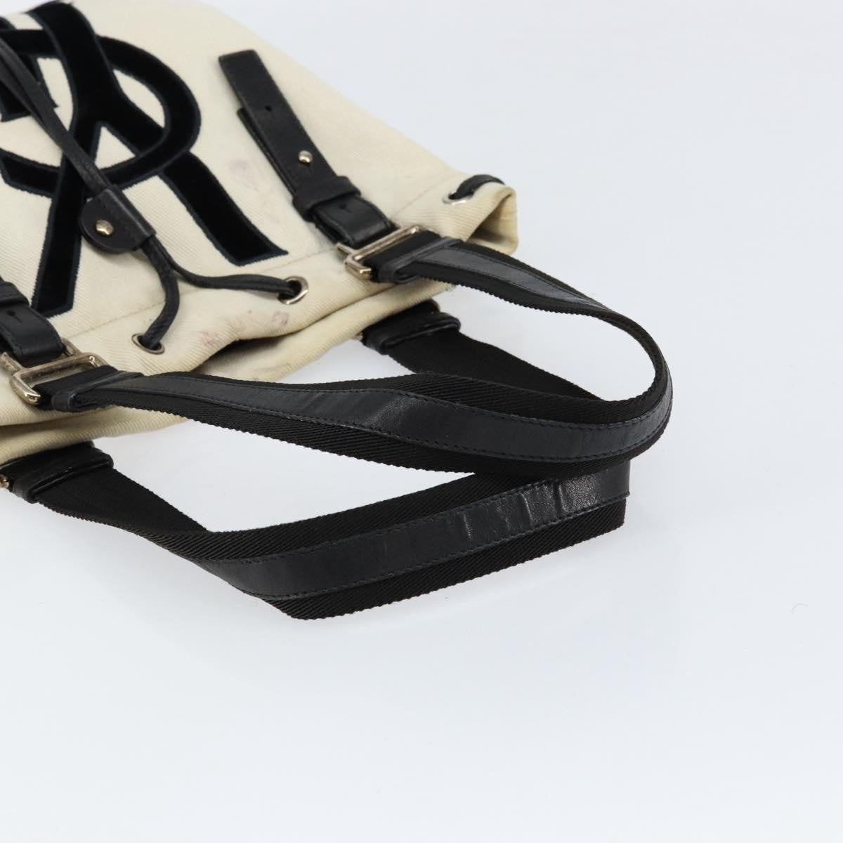 Saint Laurent Kahala Drawstring Tote Canvas, BEIGE, CANVAS, Tote bag