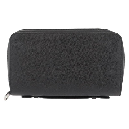 Louis Vuitton Zippy XL Taiga Leather, BLACK, LEATHER, Wallets