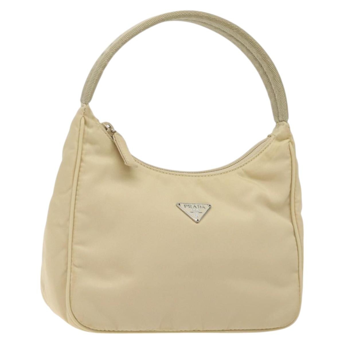 Prada Hobo Tessuto, BEIGE, NYLON, Handbag