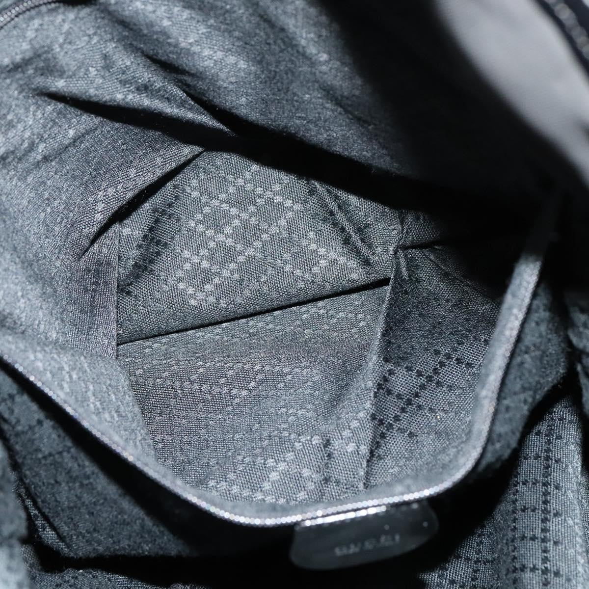 Gucci Vintage Bamboo Handle Tote Nylon, BLACK, NYLON, Tote bag