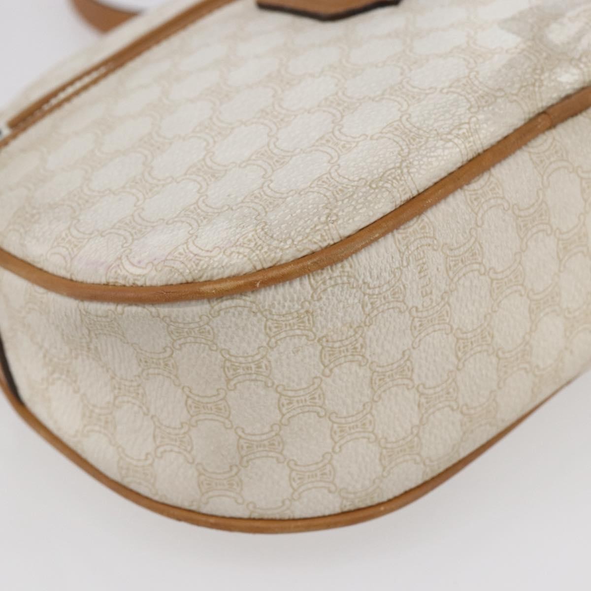 Celine Macadam Shoulder Bag PVC Leather, WHITE, PVC, Shoulder bag