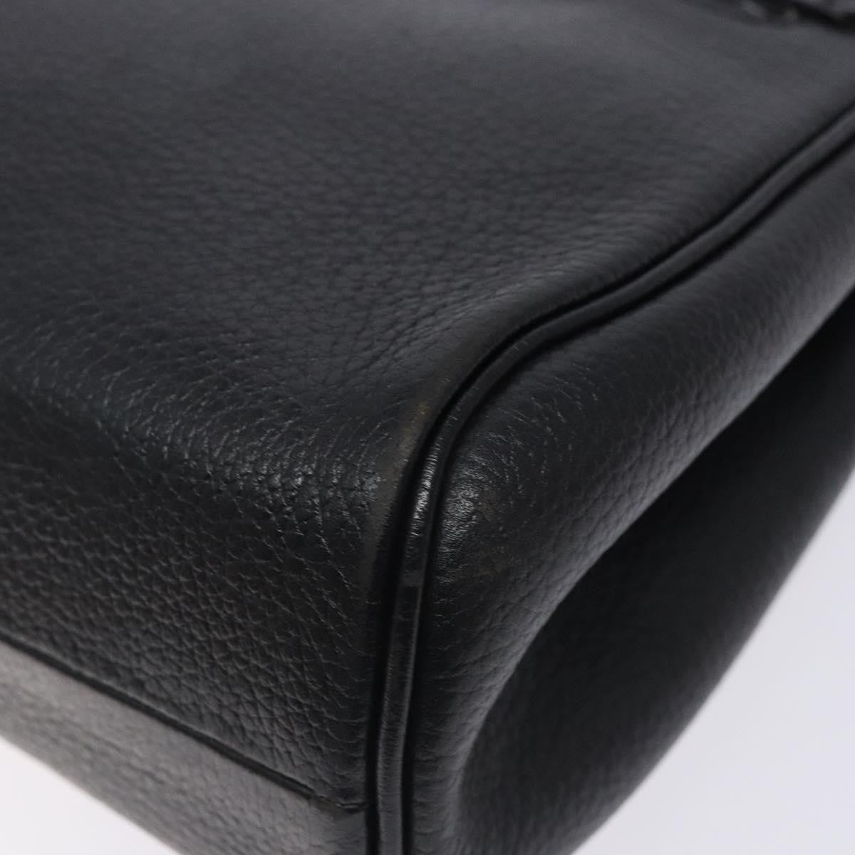 Burberry Vintage Handbag Leather, BLACK, LEATHER, Handbag