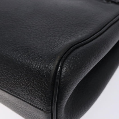 Burberry Vintage Handbag Leather, BLACK, LEATHER, Handbag