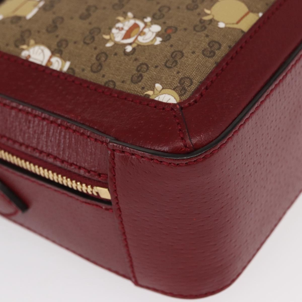 Gucci Doraemon Ophidia Zip Around Camera Bag Printed Mini GG Coated Canvas, BEIGE, CANVAS, Shoulder bag