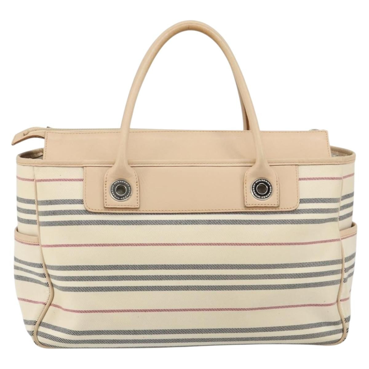 Burberry Nova Check Tote Canvas and Leather, BEIGE, CANVAS, Tote bag