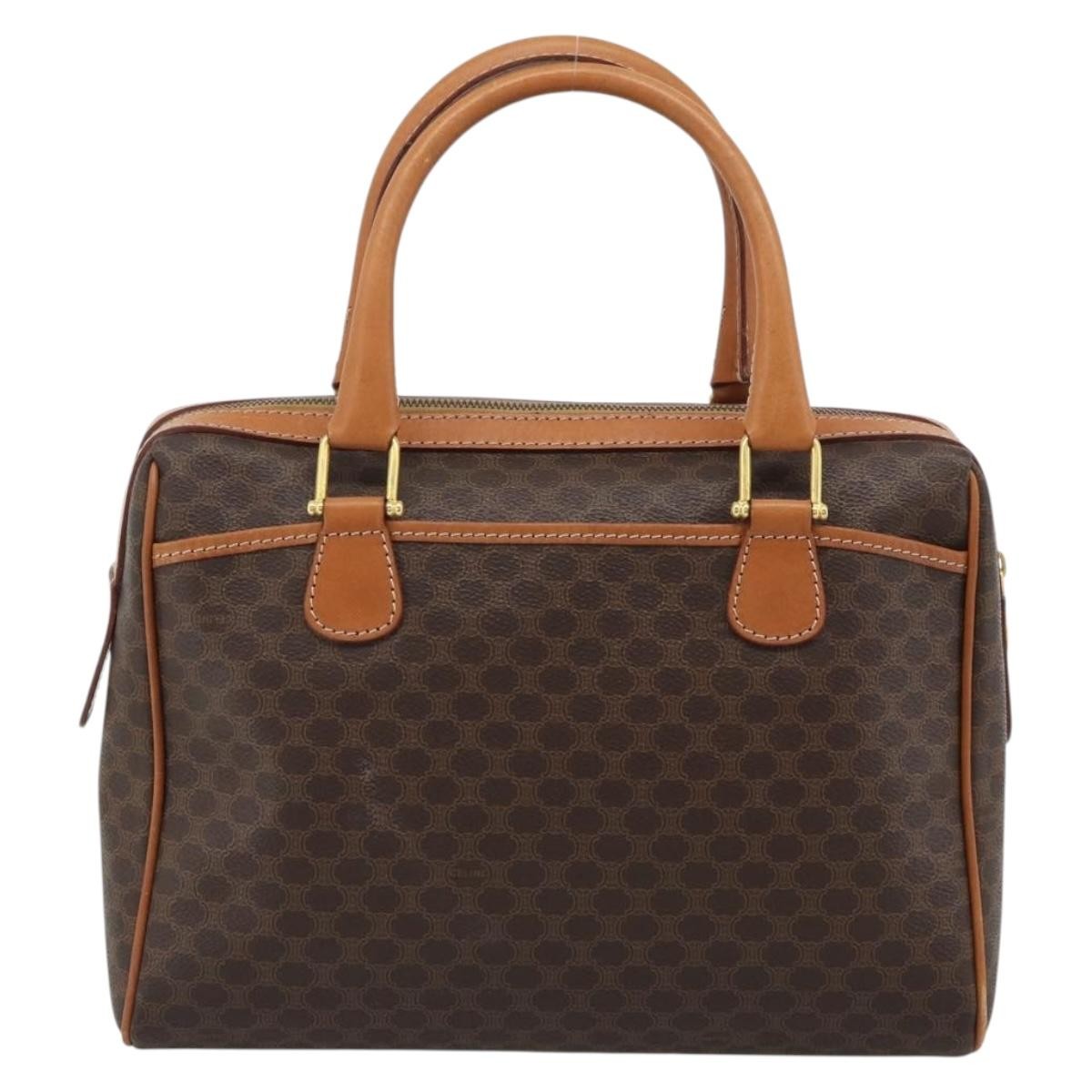 Celine Vintage Macadam Boston bag Canvas, Brown, Canvas, Handbag