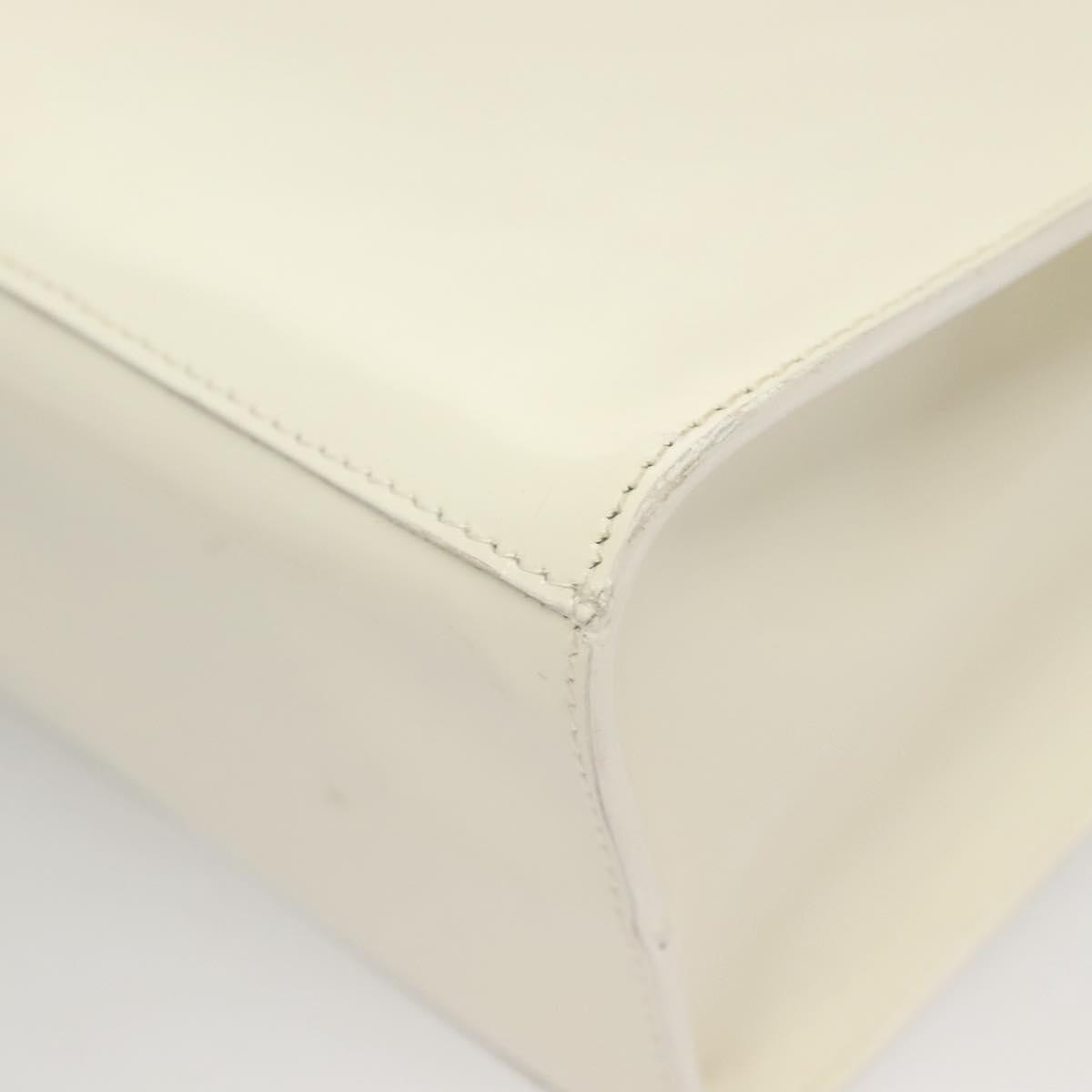 Salvatore Ferragamo Vintage Handbag Patent leather, WHITE, PATENT_LEATHER, Handbag