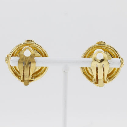 Chanel Vintage CC Clip-On Earrings Metal, GOLD, GOLD_PLATED, Earrings