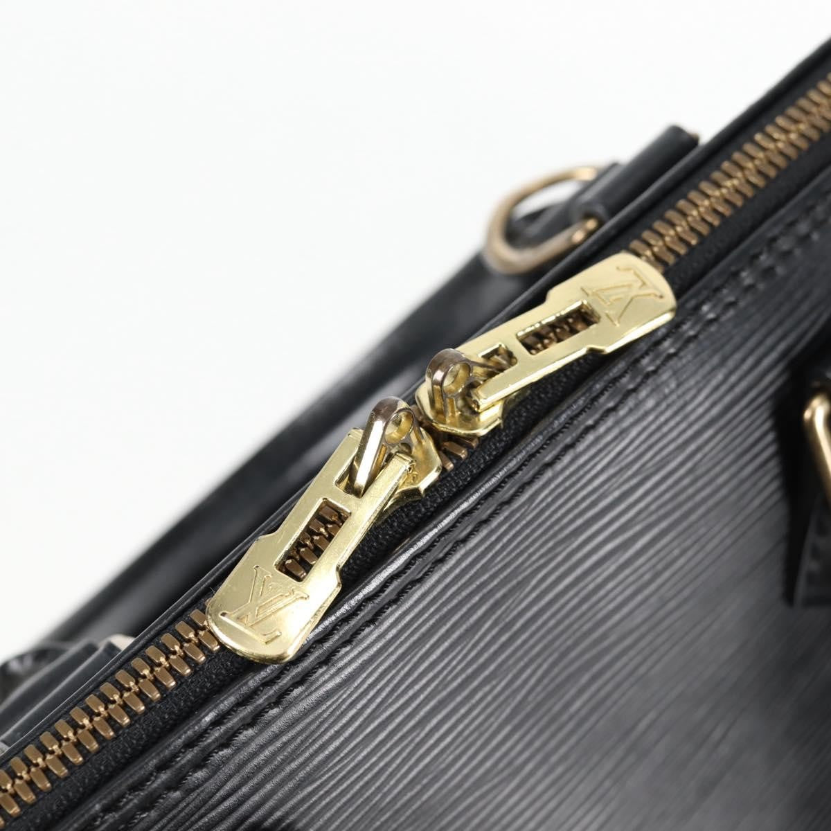 Louis Vuitton Alma Handbag Epi Leather, BLACK, LEATHER, Handbag
