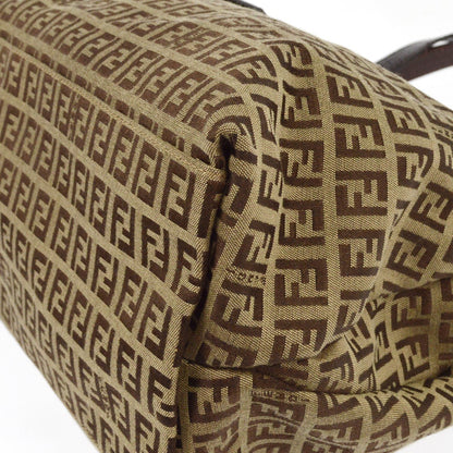 Fendi Vintage Flap Satchel Zucchino Canvas, BROWN, CANVAS, Handbag