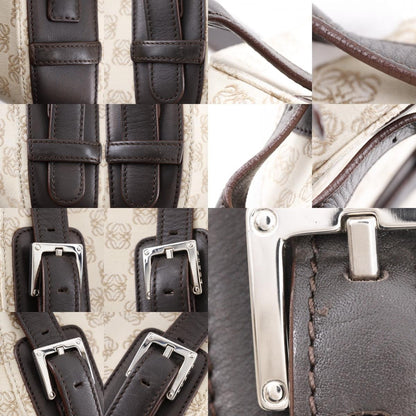 Loewe Vintage Anagram Handbag Canvas with Leather, BEIGE, CANVAS, Tote bag