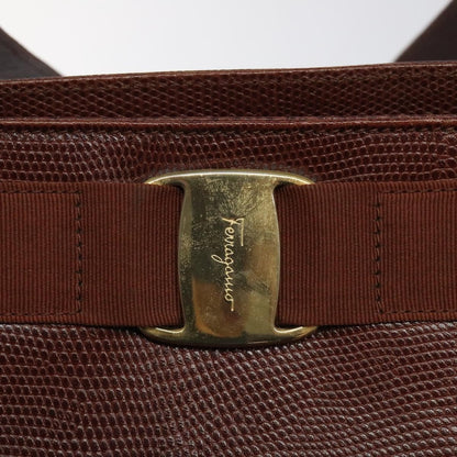 Salvatore Ferragamo Vala tote Leather, BROWN, LEATHER, Tote bag