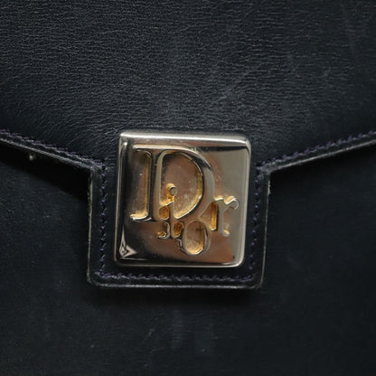 Christian Dior Vintage Handbag Leather, NAVY, LEATHER, Handbag