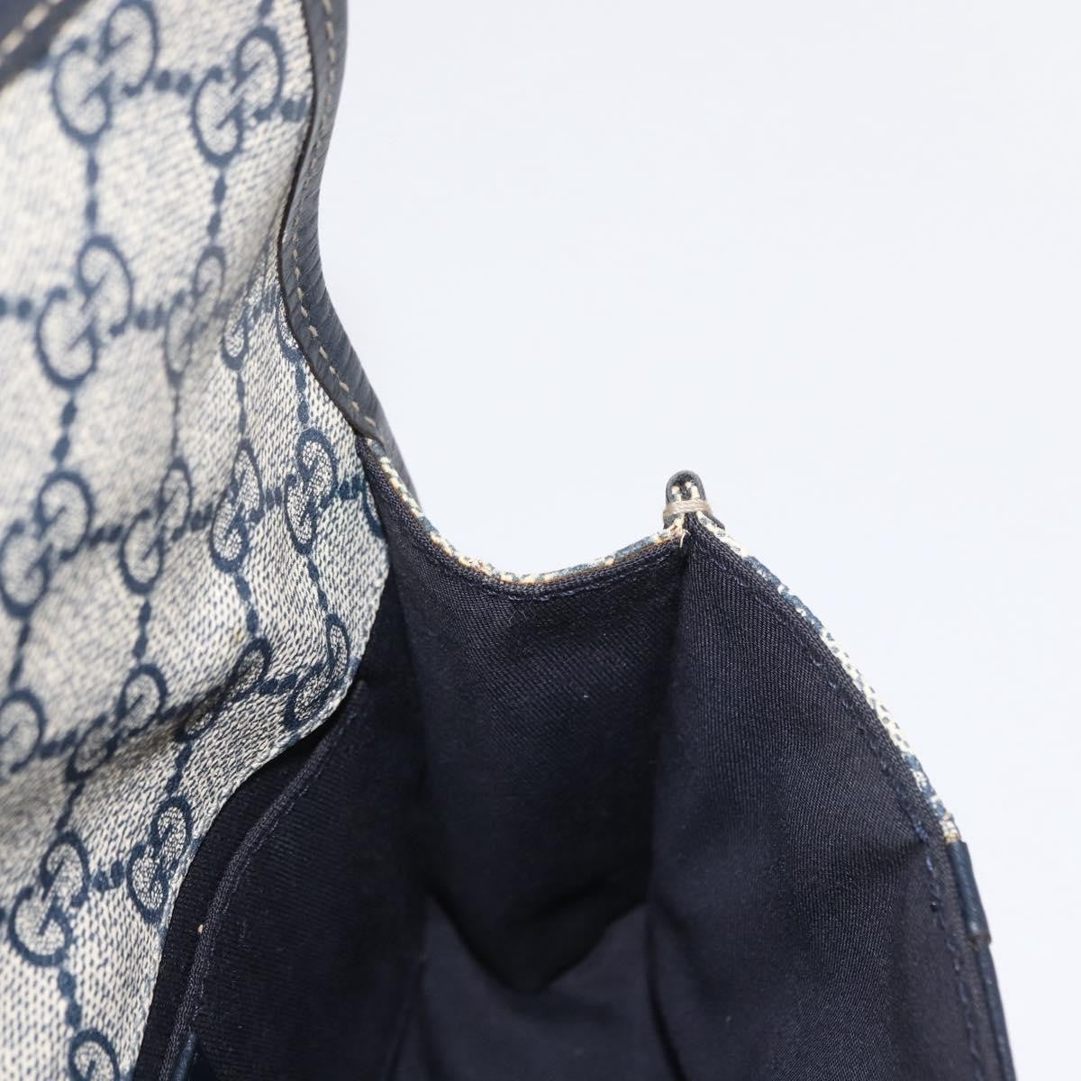 Gucci Vintage Web Belt Bag GG Coated Canvas, NAVY, PVC, Clutche & pouche