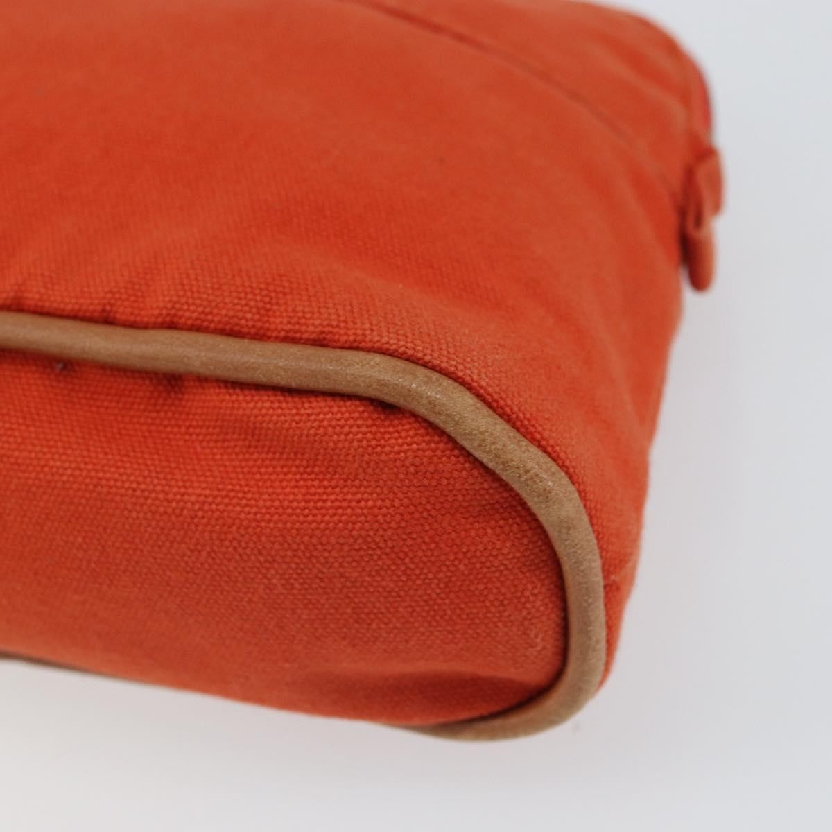 Hermes Bolide Travel Pouch Canvas, ORANGE, CANVAS, Clutche & pouche
