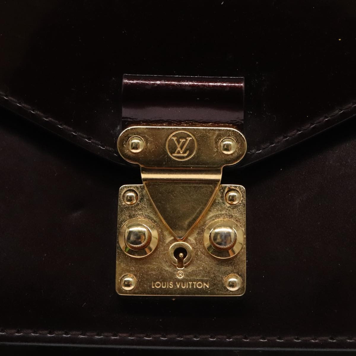 Louis Vuitton Monceau Handbag Vernis, BURGUNDY, PATENT_LEATHER, Handbag
