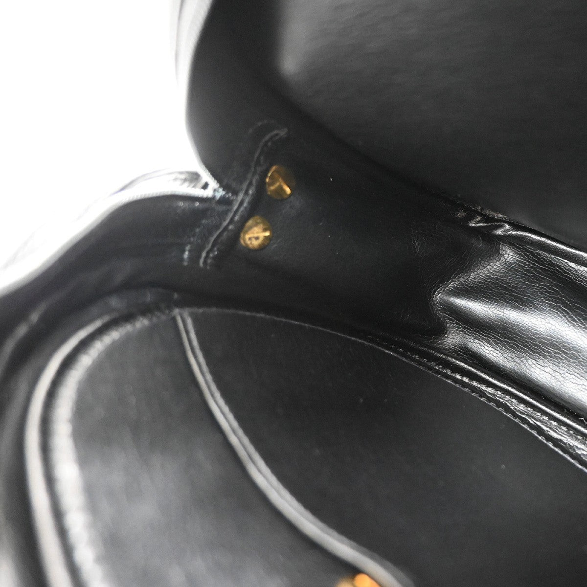 Christian Dior Vintage CD Logo Shoulder Bag Leather, BLACK, LEATHER, Shoulder bag