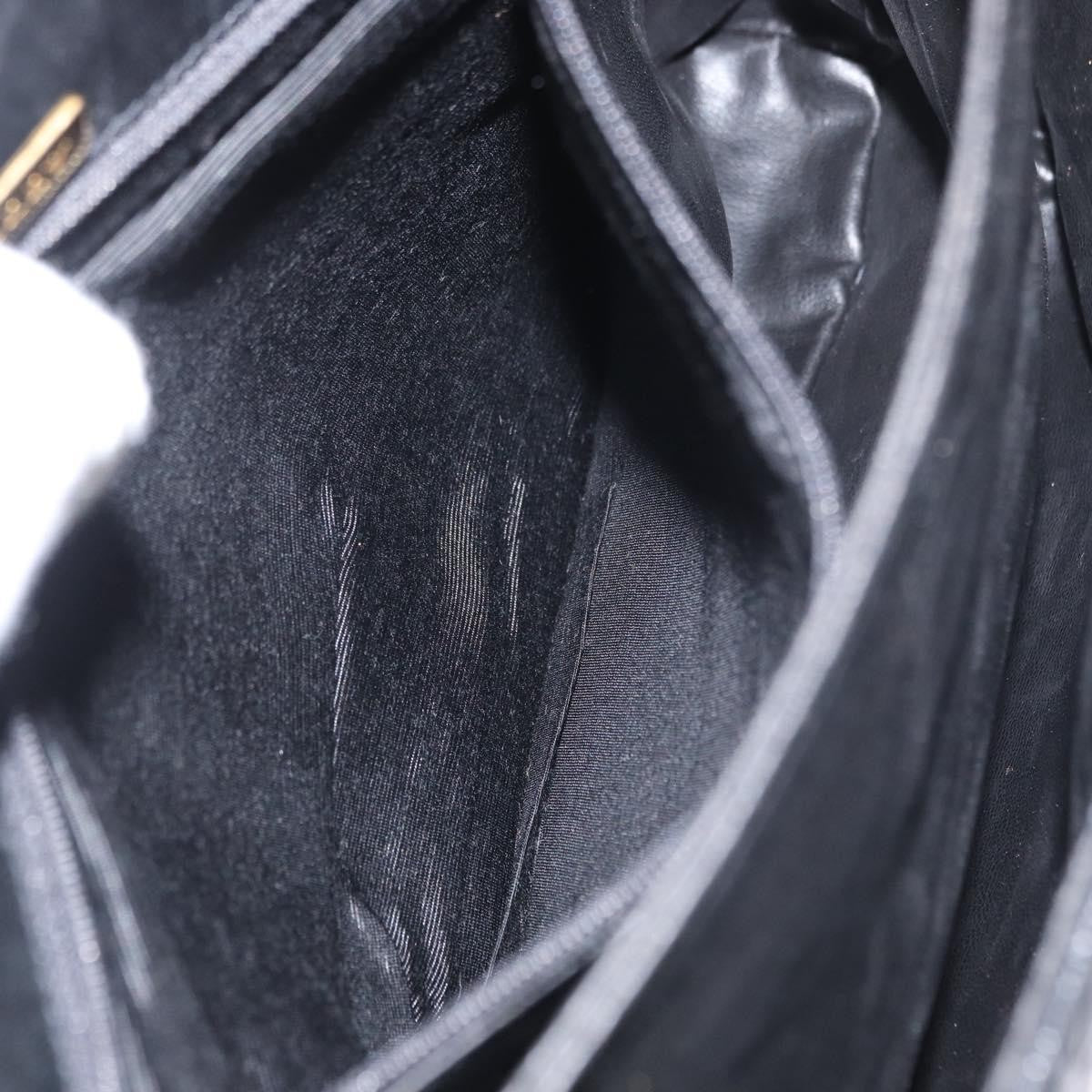 Bally Vintage Handbag Quilted Leather, BLACK, LEATHER, Handbag