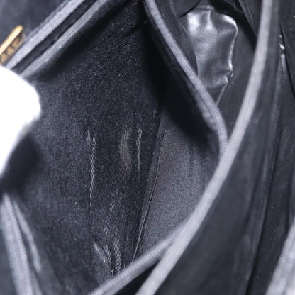 Bally Vintage Handbag Quilted Leather, BLACK, LEATHER, Handbag