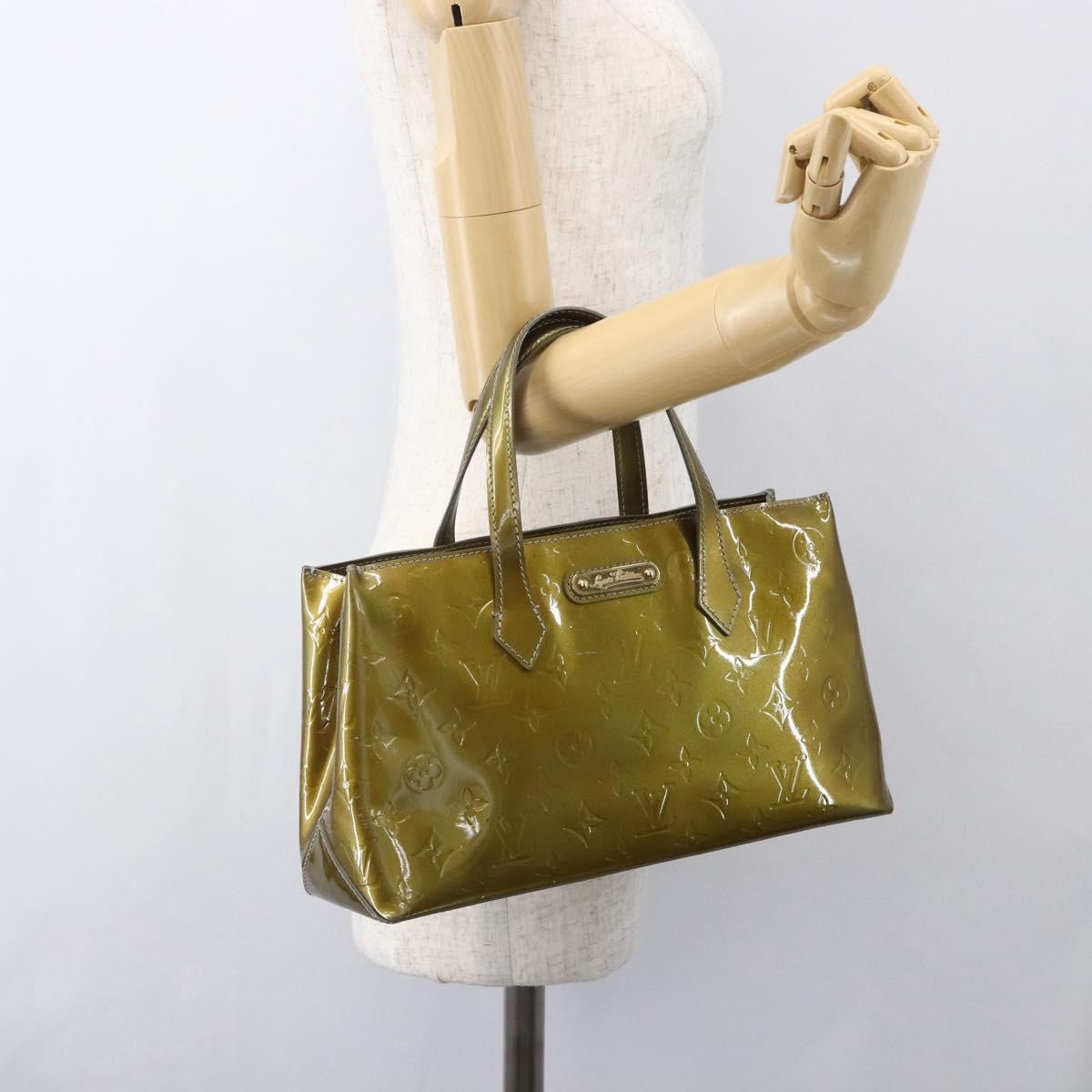 Louis Vuitton Wilshire Handbag Monogram Vernis, KHAKI, PATENT_LEATHER, Handbag